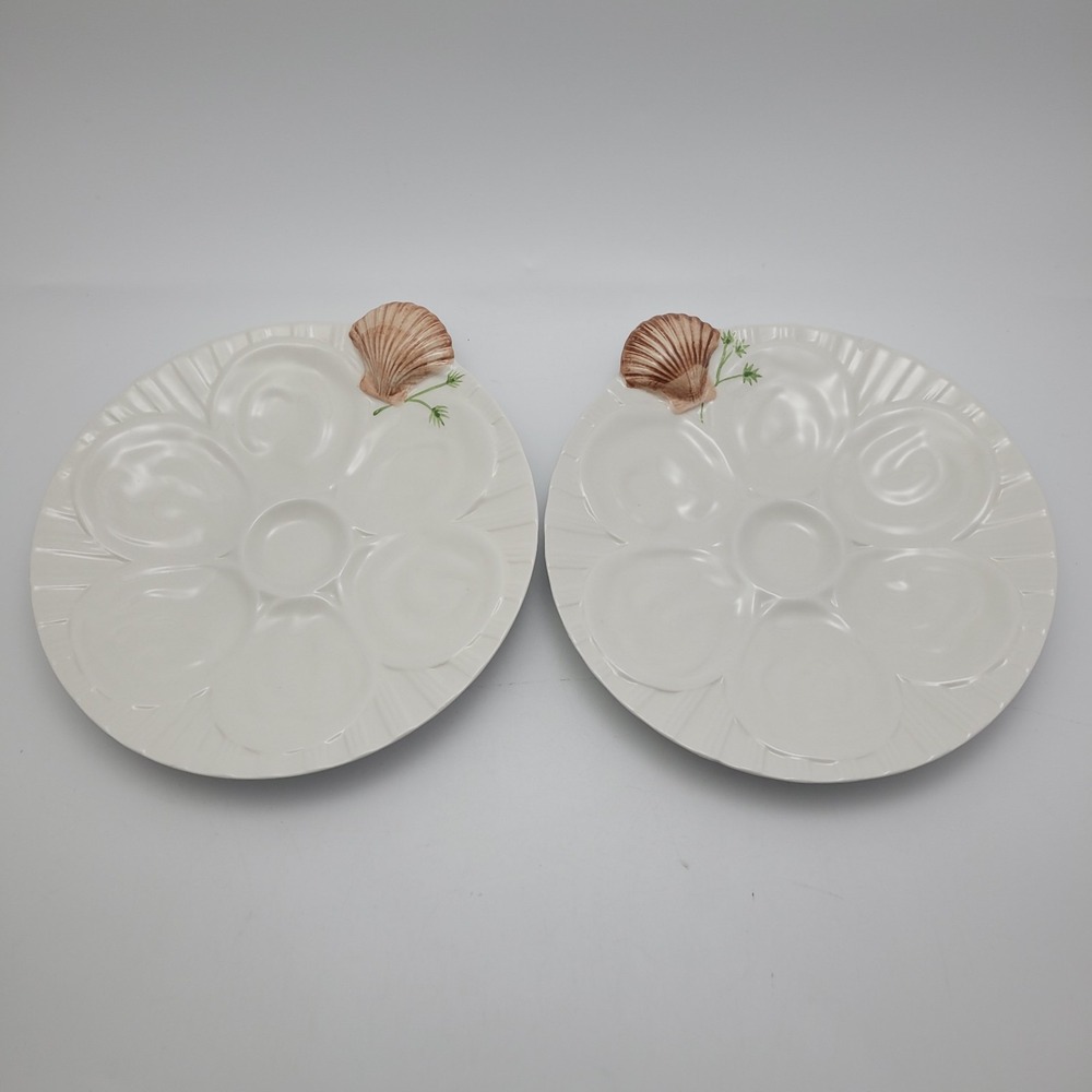 Artland Oyster 6 Well Plate Lot Of 2